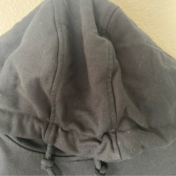 Ivy Park Black Cropped Sleeveless Hoodie with Logo Patch Size XS - Picture 6 of 8